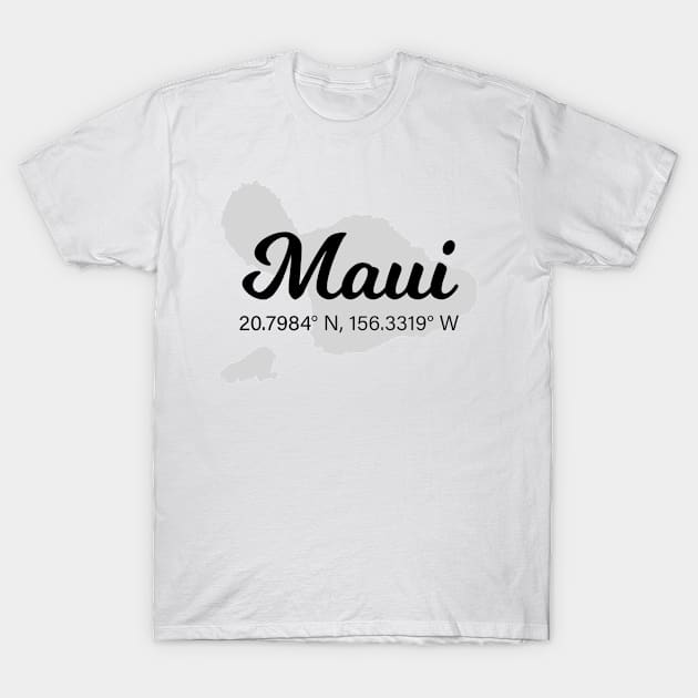 Maui Coordinates Design – Vacation Memories T-Shirt by BlueTodyArt